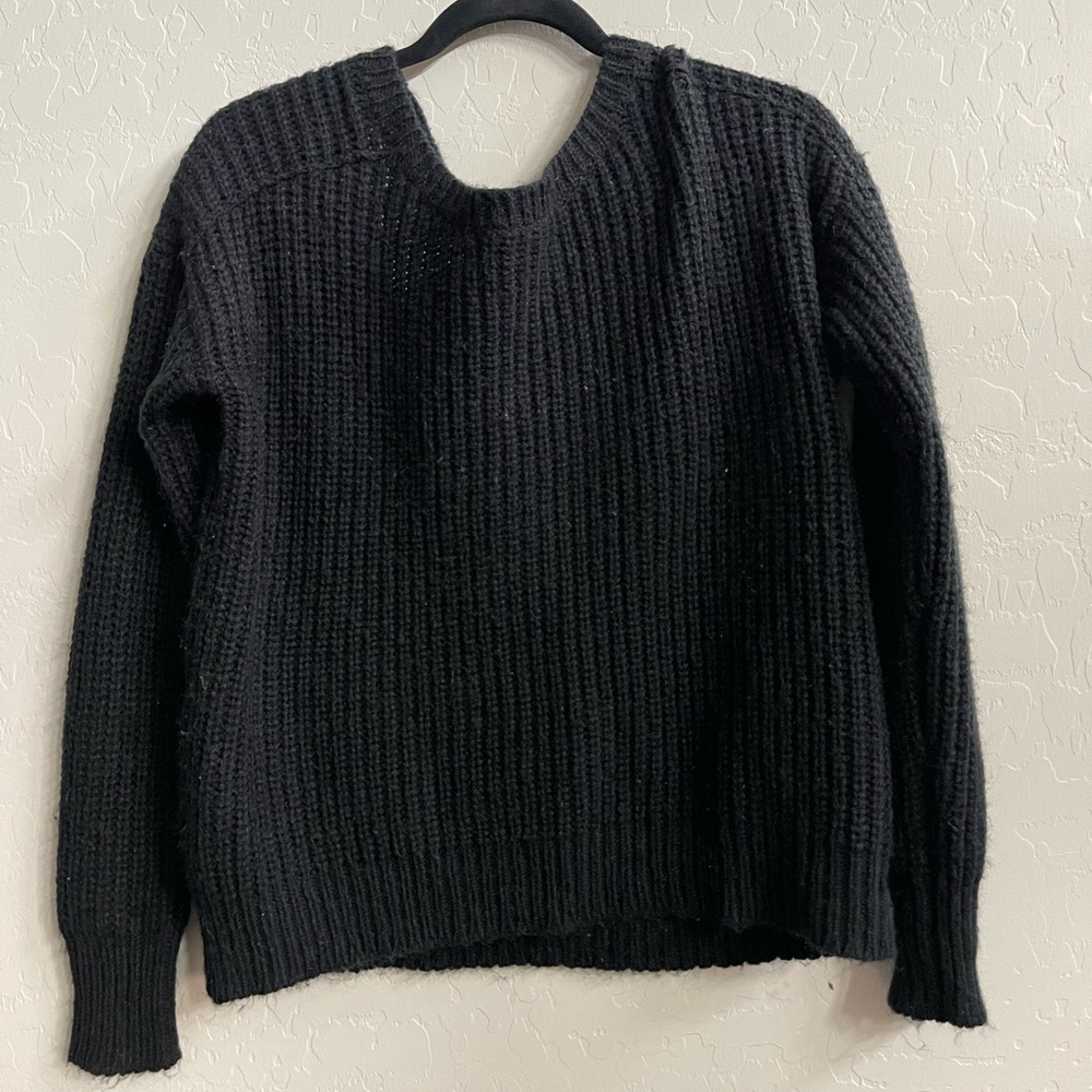 Express black sweater with open back size small
